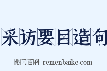 采访要目造句是什么意思的图片